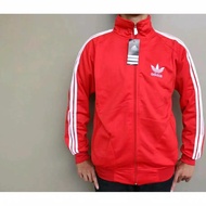 (COD) JAKET ADIDAS TRACKTOP FIREBIRD PRIA - HITAM STREP PUTIH FLECE SIAP KIRIM HOODIE SWEATSHIRT JAK