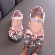 【Love ballet]เด็กใหม่รองเท้าหนัง Rhinestone โบว์เจ้าหญิงสาวพรรครองเท้าเต้นรำเด็กนักเรียนแฟลตเด็กประสิทธิภาพรองเท้า D785เสื้อผ้าและรองเท้าเด็ก รองเท้าเด็กผู้หญิง  รองเท้าส้นแบนและรองเท้าแบบสวม