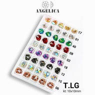 Bag of 5 Large Hexagonal Nail Cubes Gold Foot Nail DecorationANGELICA T.LG