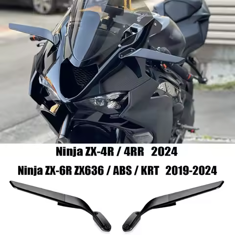 For Kawasaki Ninja ZX-6R ZX636 2019-2024 Ninja ZX-4R 4RR Motorcycle Mirrors Adjustable Rearview Mirr