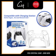 IINE PS5 Crystal Case PS5 Controller Crystal Case Support Charging Dock Dual Sense Controller