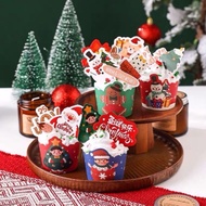 CUP MUFFIN 25Pcs CHRISTMAS CUPCAKES CHRISTMAS CUPCAKES SANTACLAUS CHRISTMAS TREE CUPCAKES MERRY CHRI