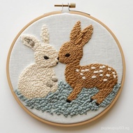 Punch Needle kit for Beginners – Cute Whiskers Embroidery Set, Punch Stitching kit for Adults, Needl