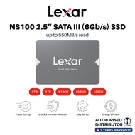 LEXAR NS100 2.5” SATA III Internal SSD, Solid State Drive, Up to 550MB/s Read - 128GB, 256GB, 512GB,