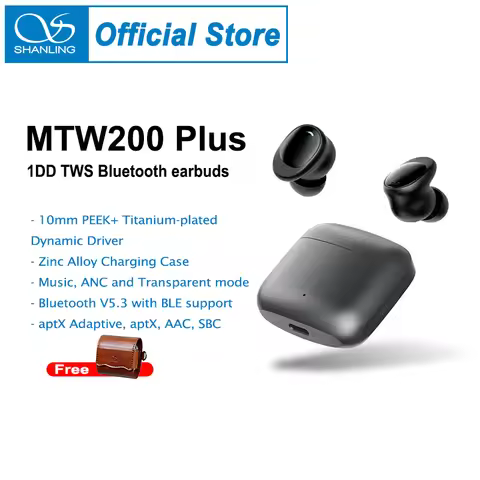 SHANLING MTW200 Plus TWS Ture Wireless 5.3 Earbuds 10mm PEEK+ Titanium-PlaEarphone Waterproof Sports