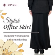 TOPGIRL (S - 3XL) Premium Skirt / Skirt Muslimah / Skirt Kerja / Office Skirt / Skirt Labuh Muslimah