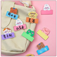 Papan Nama Pin Bros Lucu, Klip Papan Nama Akrilik, Acrylic Name Tag/Pin Peniti Bros Lucu Bisa Dituli
