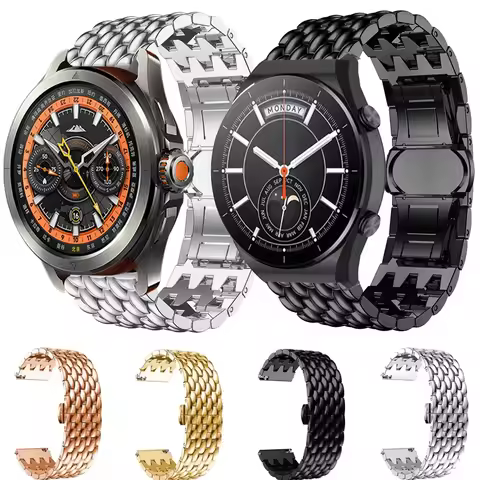 Dragon Pattern 22mm Watch Strap For Xiaomi Watch S4 Sport Metal Bracelet For Xiaomi Watch 2Pro S3 S2