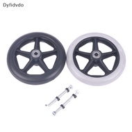 Dyfidvdo 6 Inch Wheels Smooth Flexible Heavy Duty Wheelchair Front Castor Solid Tire Wheel Wheelchair Replacement Parts A