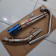 Exhaust Redleo bluetip for Rs150 Exciter 150 Raider 150 Lc135 Spark 135 y15zr fz150i sonic150 brixto