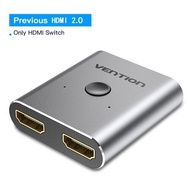 Vention HDMI Switcher 2.0 4K Bi-Direction 2 In 1 Out HDMI 2.0อะแดปเตอร์สำหรับ PS4/5กล่องทีวีสวิตซ์ H