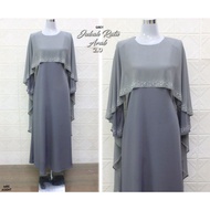 JUBAH MODEN A CUT / JUBAH TABURAN BATU SWAROSKI / JUBAH VIRAL / JUBAH RATU ARAB WARNA GREY