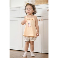 M&B (6M-3Y) Cool cotton 2-strap short set with lovely patterns for girls from 7kg4 to 15kg