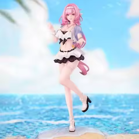 23CM Honkai Impact 3 Elysia Summer Fairy Beautiful Girl Anime Handmade Action Figures Desktop Case D