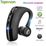 Topewon New V9 Single Wireless Bluetooth Earphone with Mic Handsfree Earbuds Stereo Headphones For Samsung iPhone Xiaomi Phone Headset