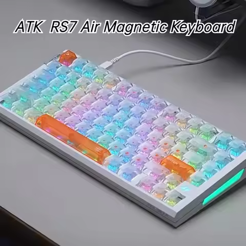 New ATK RS7 Air Hex80 Series Wired Keyboard A87 A98 Pro Three Mode Keyboard Ergonomic Low Latency Cu