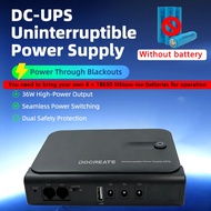Advanced DC UPS System 5V-24V Adjustable Output Replaceable Battery Desgin for Router Security Monit