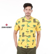John Henry Hawaiian Shirt Rayon 1 Edition JH S9SS0007-RG-Yellow