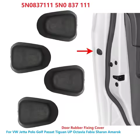 4pcs Door Fixing Cover Rubber Dust Caps 5N0837111 For VW Jetta Polo Golf Passat Tiguan UP Octavia Fa