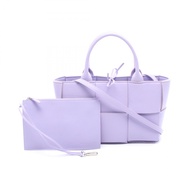 【二手】Bottega Veneta BOTTEGA VENETA Arco 手提包 709337VCQC22916 淡紫色皮革編織迷你 Arco 手提包 女士二手 A
