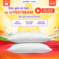 Doona Promo cotton pillow pair 45x65cm provides gentle, soft, breathable support