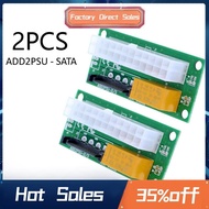2PCS Dual PSU Adapter ATX 24Pin to  Power Sync  Card ADD2PSU Riser Extender Adapter for BTC Miner Mi