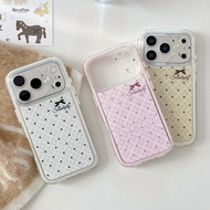 For iphone Case 17 Pro Max 16 Pro Max 15 Pro Max Side 2-in-1 bow phone case