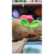 Cute handmade sprout-shaped wool hair clip hair clip hair accessories