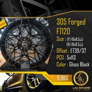 305 Forged FT120 (F) 19x8.5JJ(R) 19x9.5JJ 5x113 Gloss Black 305 Forged FT120 (DEPAN) 19x8.5JJ (BELAK