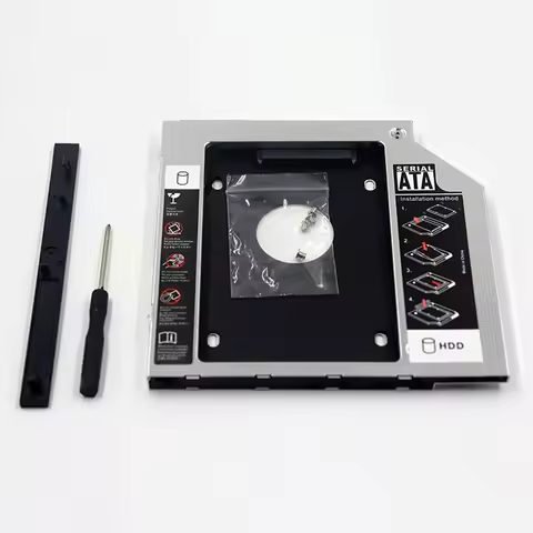 Aluminum 12.7mm Laptop SATA Optical Drive Tray Hard Drive Bay for 2.5" 1TB SSD HDD Chassis Enclosure