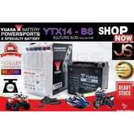 YTX14-BS 100% ORIGINAL AUTHENTIC JAPAN YUASA BATTERY YTX14-BS BMW KAWASAKI DUKE HONDA SUZUKI GUZZI V