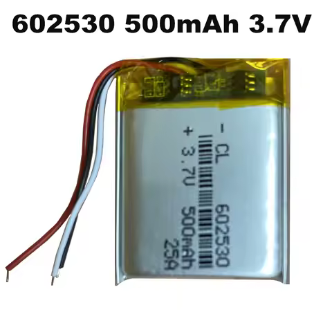 1-10pcs 3.7V 602530 500mAh 3 Wires Polymer Lithium Battery For MP4 MP5 GPS PSP Smart Watch Driving R
