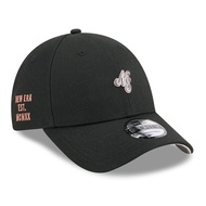NE Script Metal Bronze Badge Black 9FORTY Unstructured Adjustable Cap