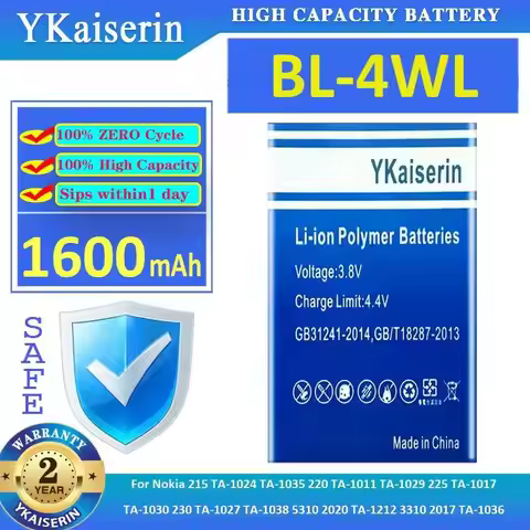 Battery BL-4WL For Nokia 215 TA-1024 TA-1035 220 TA-1011 TA-1017 TA-1030 230 TA-1027 TA-1038 5310 20