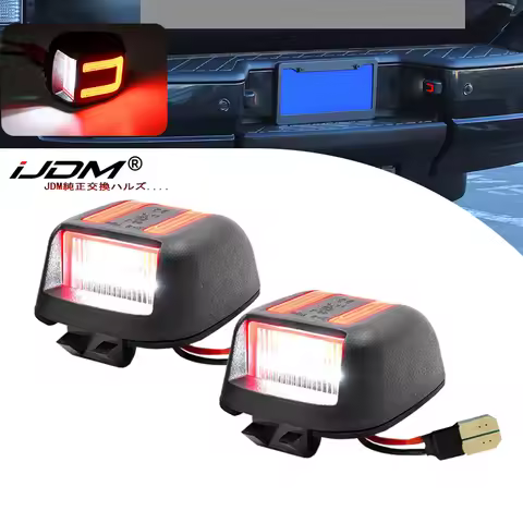 White Red LED License Number Plate Light For Nissan Xterra Roniz WD22 1999-2004 For Frontier Navara 