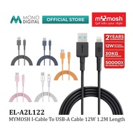 MYMOSH EL-A2L122 CABLE I-CABLE TO USB-A 12W 1.2M/ FAST CHARGE/ 30KG TEAR RESISTANCE/CHARGE & SYNC/48