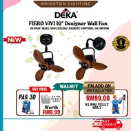 🔥HOT🔥DEKA FIERO VIVI 16" Designer Wall Fan 12 Speeds with Remote Control Ceiling+Wall Mounted Ceilin
