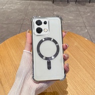 Casing Vivo Reno 8 5G / Reno 8T 5G / Reno 8T 4G Soft Case MagSafe magnet wireless plating Casing Cov