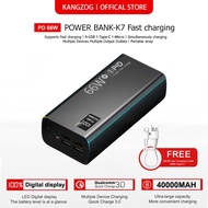 KANGZOG Powerbank 200000mah original fast charging 50000mAh 80000mAh PD66W outdoors portable power s