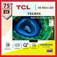 TCL - 75" 吋 C855 QD-Mini LED 極致電視 4K Google TV TCL 75C855