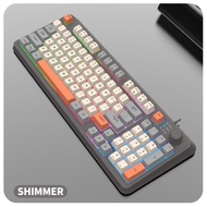 Bàn Phím Led Rainbow Gaming Giả cơ K82 có núm chỉnh âm lượng cho máy tính laptop