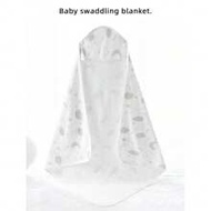 1ชิ้น ผ้าห่อตัวเด็ก ผ้าห่อตัวนุ่มลื่นเป็นกลางสำหรับเด็กชายและเด็กหญิง ขนาดใหญ่ 31.5 X 31.5 นิ้ว