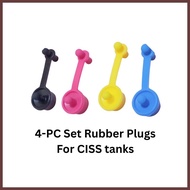 RUBBER COVER/ PLUG CISS TANK, 4-PC. CMYK COLOR