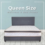 [ FREE 1 X RM99 KING KOIL PILLOW ]  READY STOCK Tilam Queen Mattress Spring Katil Queen Bedframe Divan Full Set Bed Matresses 床