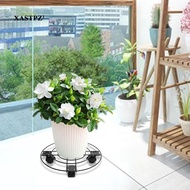 [Xastpz1] Plant Stand with Plant Saucer Rolling Plant Stand Plant Tray Roller with 4 Casters Iron Pallet Trolley for Office Shop
