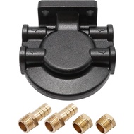 R12T Fuel Filter Water Separator 120AT NPT ZG1/4-19 with 2 Fittings, 2 Plugs Complete Combo Filter f