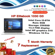 HP Elitebook x 360 1030 g3 i5-8th generation 8gb ram / 256gb ssd-affordable Refurbished Laptop