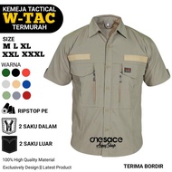 Kemeja Tactical W-TAC Lengan Pendek PREMIUM / Kemeja Kerja Kantor Lapangan PDL PDH Outdoors Casual K