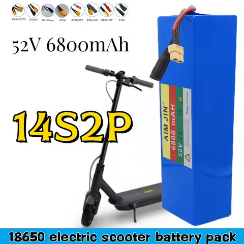 52V 6.8Ah 18650 Rechargeable lithium battery pack 14S2P large capacity suitable for Bicycle Scooter 