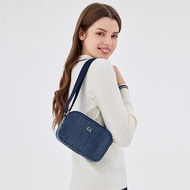 ELLE Active | กระเป๋าสะพายข้างผ้าเดนิมสีน้ำเงิน ELLE Active สำหรับผู้หญิง กระเป๋าสะพายข้างขนาดเล็กแบ